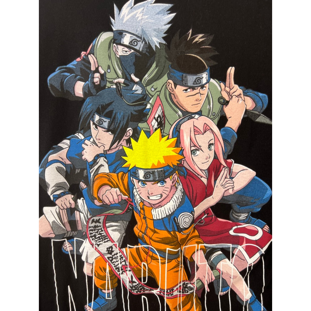 Naruto Anime T Shirt Small Black Graphic Kakashi Sasuke Sakura Licensed Tee - Picture 2 of 4